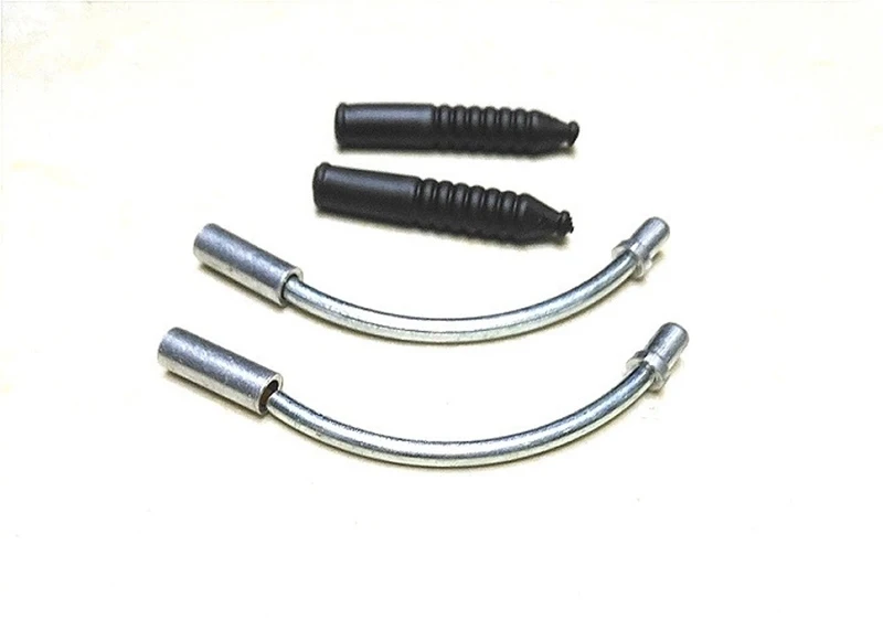 1Set Bicycle V Brake Noodles Cable Guide Bend Pipe with Plastic Boots