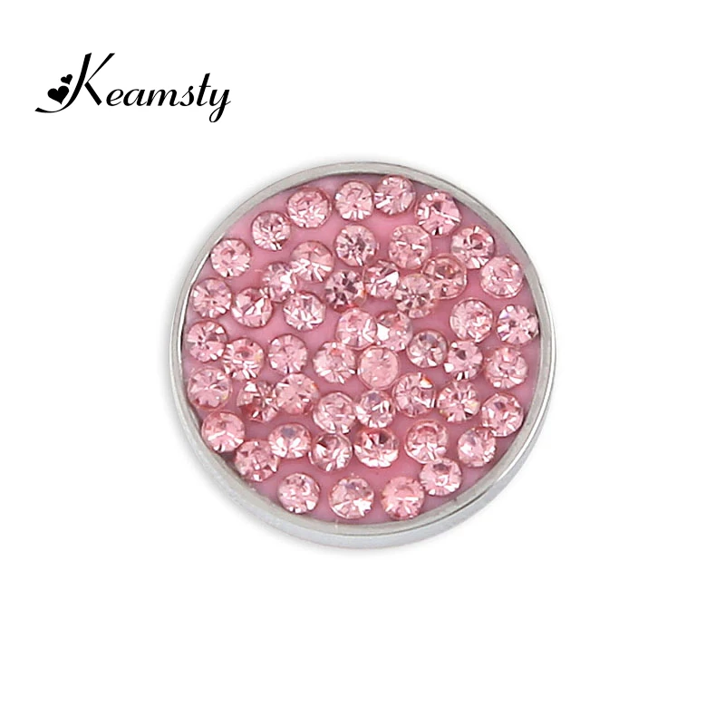 Keamsty Baby Pink Crystal 12mm Acero inoxidable magnético moneda piedra para DIY cambiar pulsera y anillo Keamsty Baby Pink Crystal 12mm Acero inoxidable magnético moneda piedra para DIY cambiar pulsera y anillo