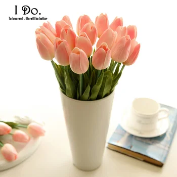 

Free Shipping 10pcs Tulip Artificial Flowers For Wedding Decoration Wedding Flowers Wedding Bouquet De Mariage