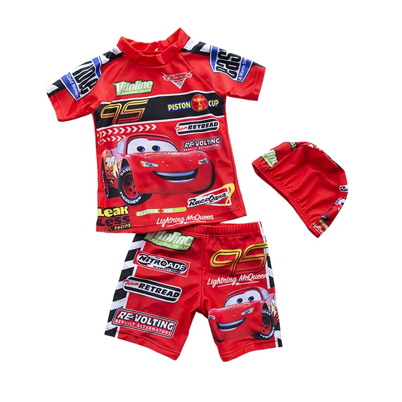

2-10 Year Boy Two Pieces Suit Short Sleeve Swimwear Children Cool Cartoon Swimsuit Kid Swimming Suit Bathing Suit