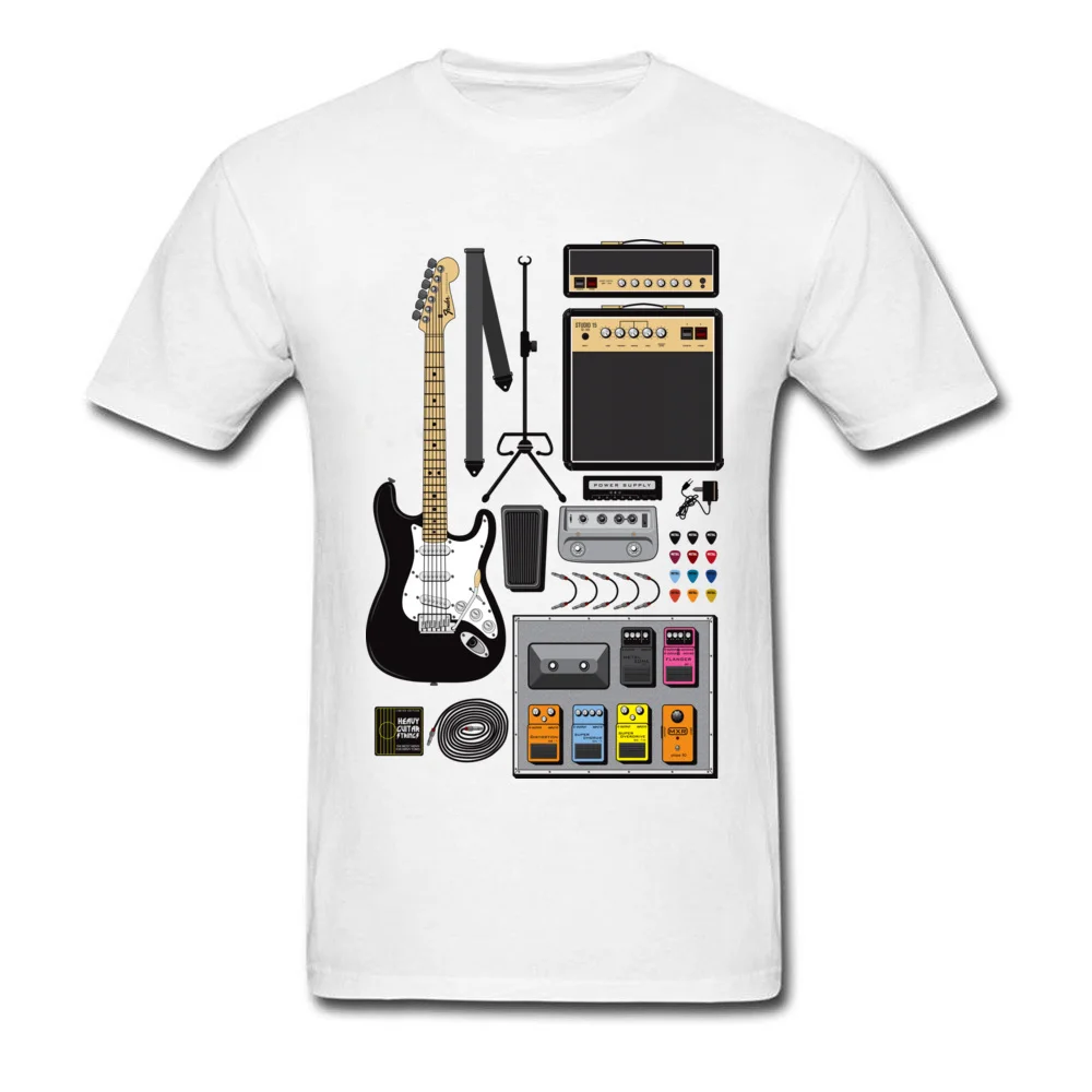 The Guitarist Pure Cotton Men's Short Sleeve Tops & Tees Custom Summer T-shirts Casual Clothing Shirt Latest O-Neck The Guitarist white