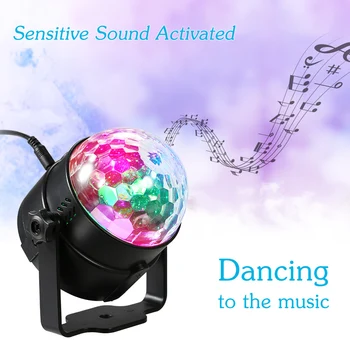 

DC5V 3W Car Magic Ball RGB LED Stage light RGB colorful Disco DJ Light Auto Sound Control USB Charging Disco Ball
