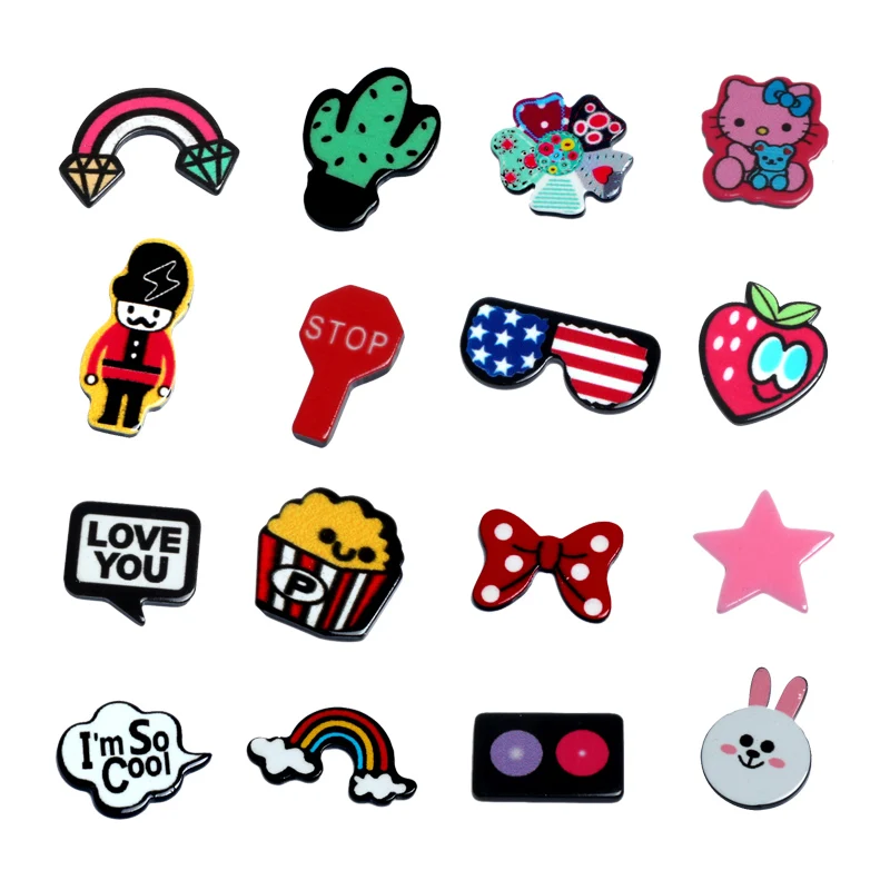 

30Pcs Acrylic Style Decoration Crafts Cabochon Flatback Embellishments For Scrapbooking Kawaii DIY Accessories