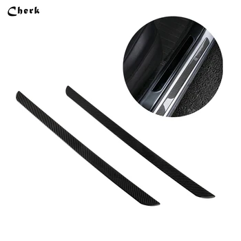 

2pcs /set Universal Car Auto Real Carbon Fiber Inner Interior Door Sill Scuff Plate Cover Panel Step Protector Guard