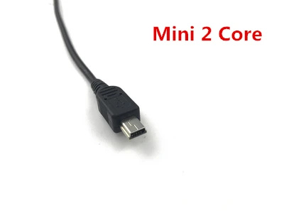 2 шт Micro Mini USB Мужской Разъем Кабель питания 5Pin Черный зарядный разъем передачи данных с 1 метровым проводом - Цвет: Mini 2 core