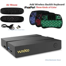 Оригинал YUNDOO Y8 Android 6.0 TV Box 2 ГБ 16 ГБ 4 ГБ 32 ГБ Cortex-A72 + ARM Cortex-A53 ПРОЦЕССОРА 64 бит bluetooth 4.1 Set-top Box
