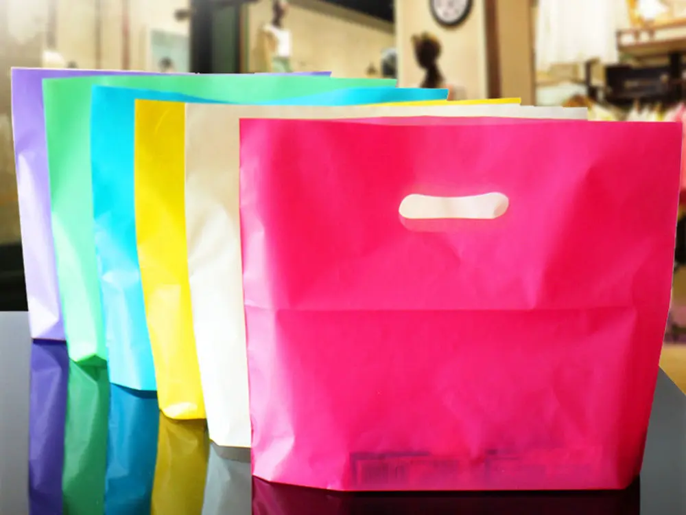 Multi Colors Plastic Shopping Bag cloth /shoes/ food /gift