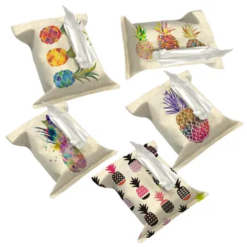 

Love and Heart Decorate Tissue Boxes Fabric Linen Cover Car Home Office bathroom