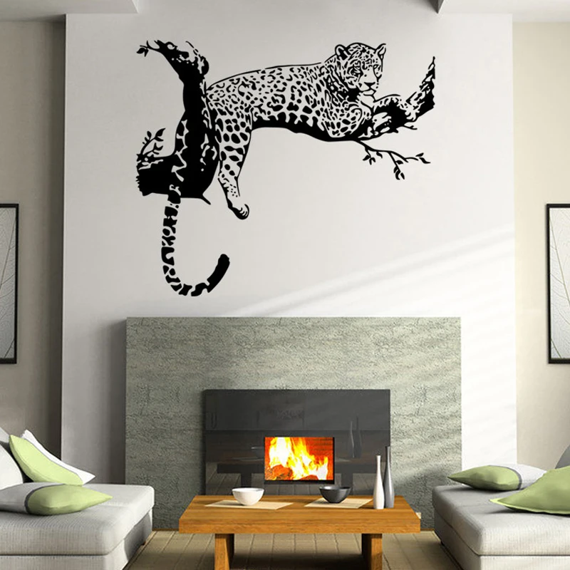 

Large Leopard Vinyl Wall Sticker Home Decoration Animal Wall Murals Wallpaper Home Design Poster Art Decals Muurstickers A399