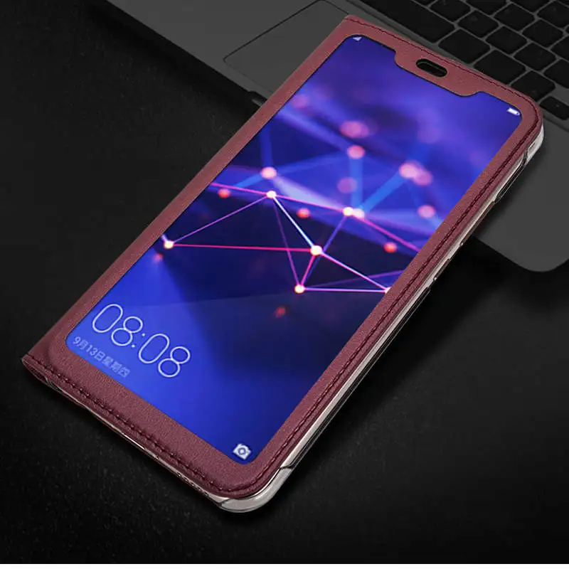 for Xiaomi Mi 8 Case Mi 8 lite Full View Window PU Leather Flip Cover Funda Case for Xiaomi Mi8 protective case Mi 8SE Mi8 lite 08