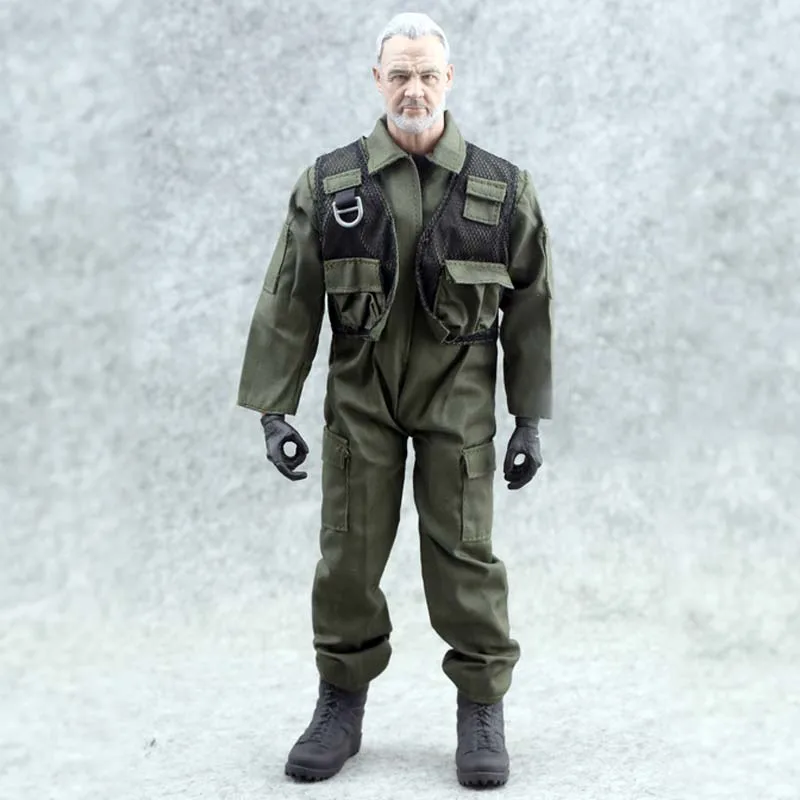 Mnotht 1/6 масштаб мужской солдат черновато-зеленый пилот Униформа соединенная одежда для 12 дюймов мужской Солдат модель игрушки Фигурки
