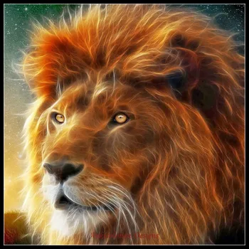 

Embroidery Counted Cross Stitch Kits Needlework - Crafts 14 ct DMC DIY Arts Handmade Decor - Lion Fractal