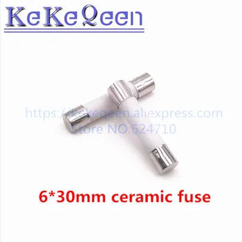

10pcs 6*30 6*30MM Fast blow Ceramic Fuse 6x30mm 6x30 Fuse 250V 0.5A 1A 1.5A 2A 2.5A 3A 3.15A 4A 5A 6A 7A 8A 10A 15A 20A 25A 30A