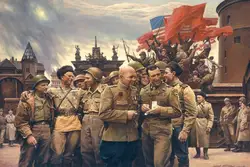 DIY рамка Вторая мировая война США СССР солдат армии плакат живопись Стиль ткани Шелковый плакат печать отличные снимки на стены DRT022