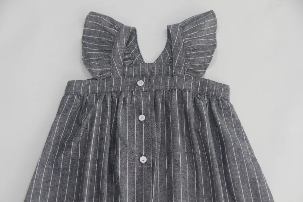 2019 New Casual Girls Dresses Cute Teen Stripes Dress Cotton Korean Children Clothing Summer Kids Clothes For Girls 4 to 15 Year (18)