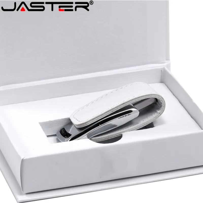 USB флеш накопитель JASTER с логотипом на заказ для 2 0 64 ГБ 32 4 8 16 кожаный Usb + Подарочная