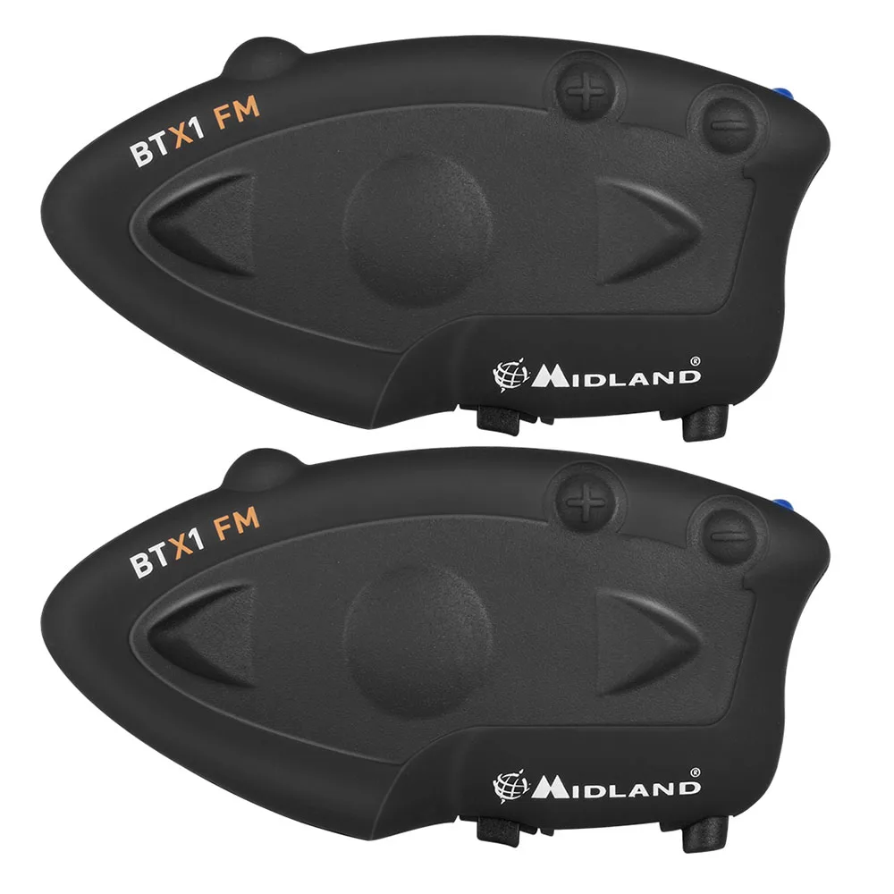 

2 pcs Midland BTX1 Motorcycle Helmet Headset Bluetooth Intercom Handsfree Interphone FM Rider-to-Passanger Intercom for 2 riders