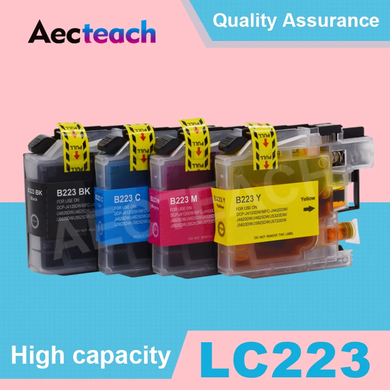 4 цвета LC223 совместимый чернильный картридж LC 223XL для Brother DCP-J562DW J4120DW MFC-J480DW J680DW J880DW