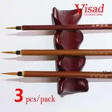 3 шт./упак. китайский кисти для каллиграфии ручка с ласка волосы каллиграфия набор кистей для изогнутым наконечником щетки каллиграфическая ручка