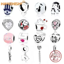 Модные ювелирные изделия, подходят к оригиналу Pandora, очаровательный браслет, серебро 925 пробы, сделай сам, бисер, для женщин, подарок, Berloque, заводская цена