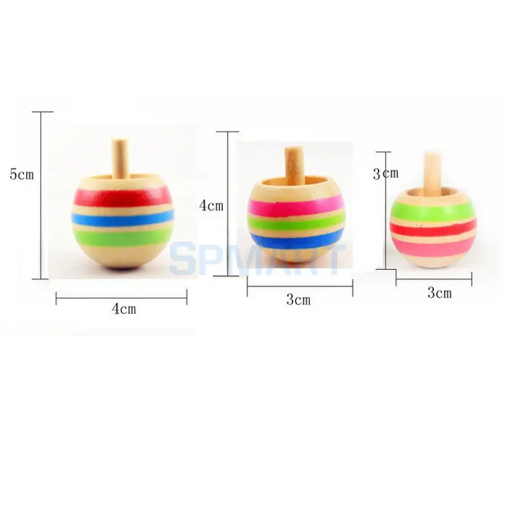 Новинка, 3 шт., деревянная красочная вращающаяся Юла с гироскопом, саминвертирующий Спиннер, Детские деревянные игрушки, детская вращающаяся игрушка вечерние игрушки