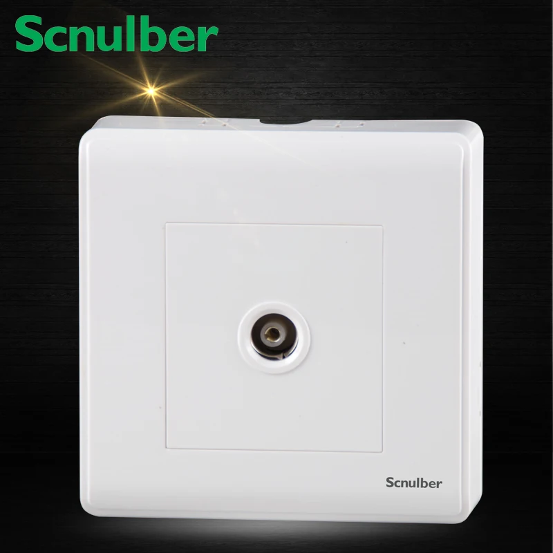 

single 86mmx86mm white surface mounted TV wall switch socket Outlet