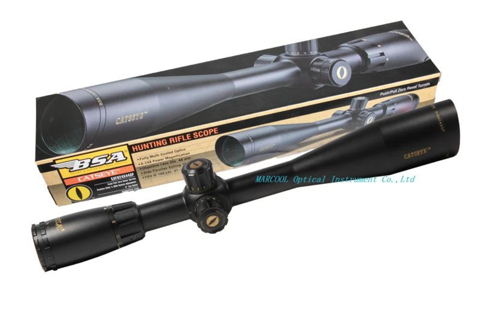 Free Shipping BSA Catseye 6 24X Side Parallax Single Piece Monunt