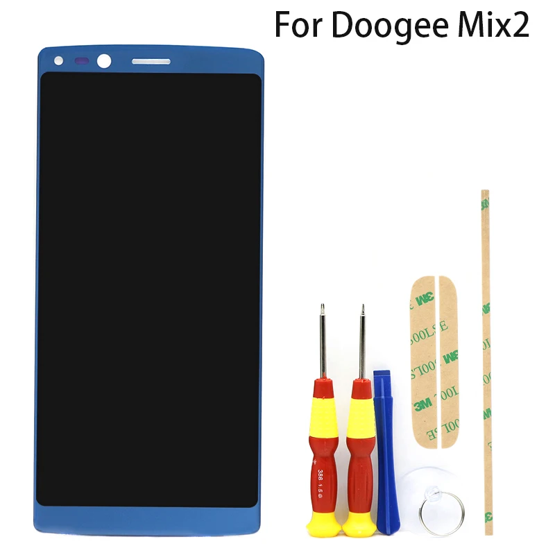 Для Doogee Mix 2 lcd дисплей и сенсорный экран 5,99 дюймов Для Doogee Mix 2 Аксессуары для мобильных телефонов с инструментами - Цвет: Синий