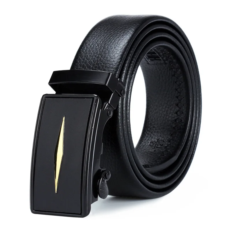 

Black gg belt Automatic buckle belt for men with double flanged side scratch-resistant belt for leisure ceinture Designer belt