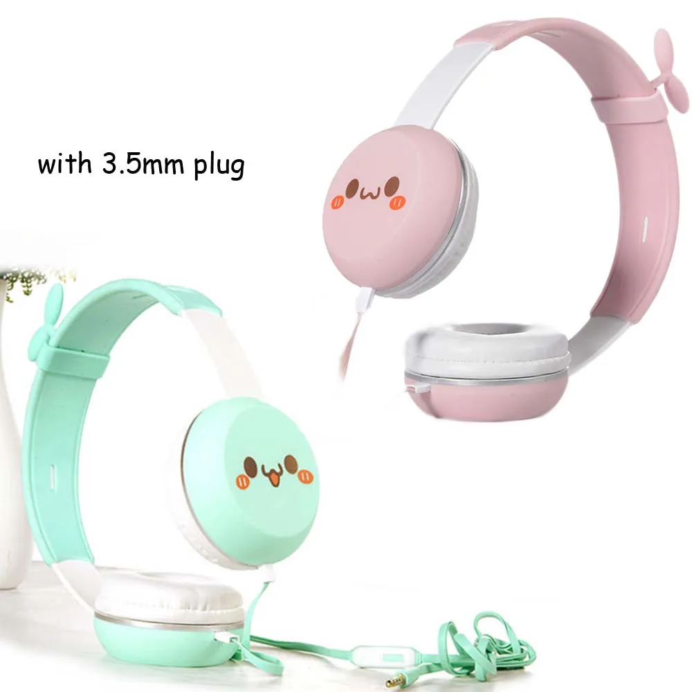 JINSERTA Kids Headphones Wired Children Headphones Colorful 3 5mm Line Type Stereo Sport Headphone for Smartphone Samsung Xiaomi