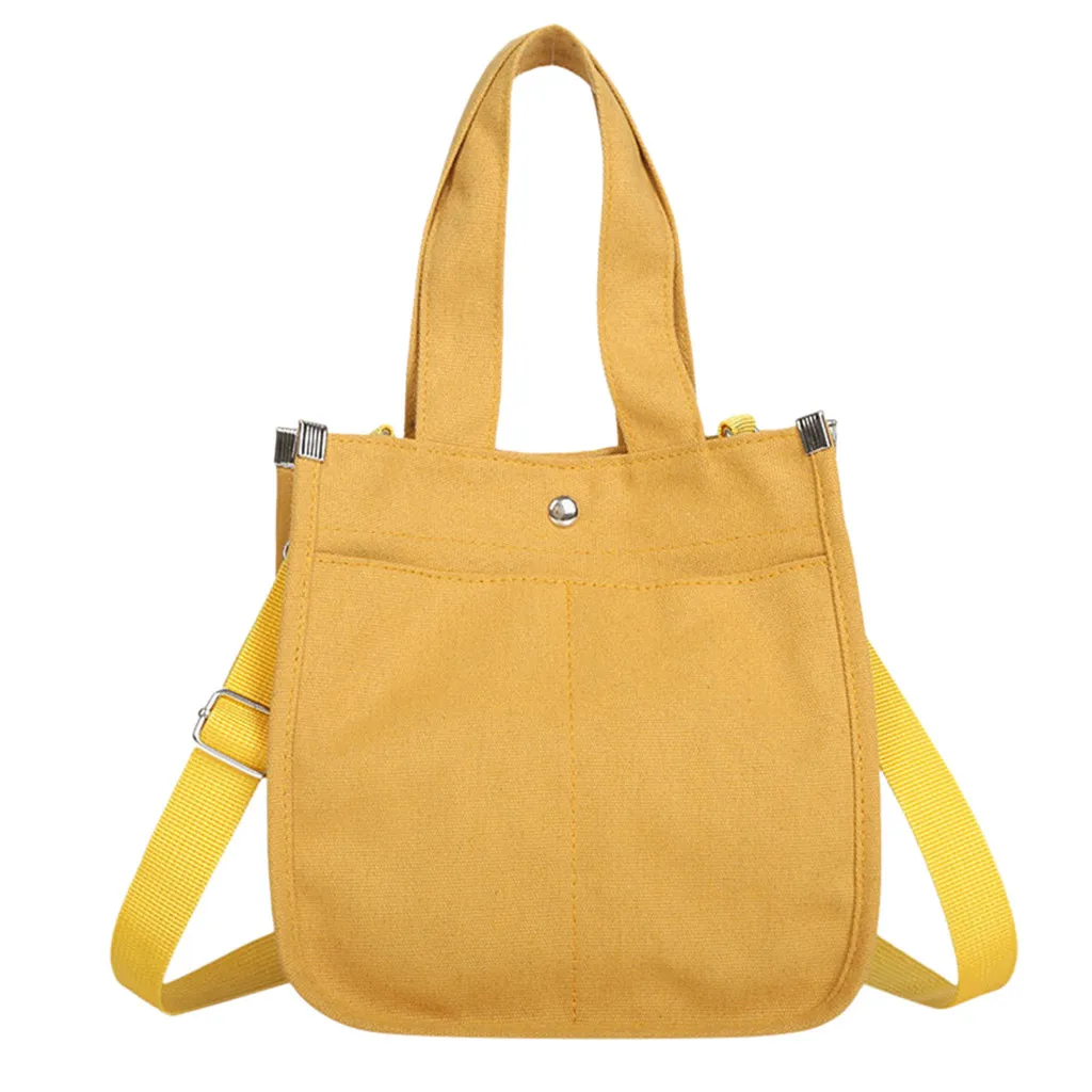 CONEED высокое качество сплошной цвет студентов Hasp дизайн мини холст материал Повседневная сумка для покупок женская сумка 19APR30