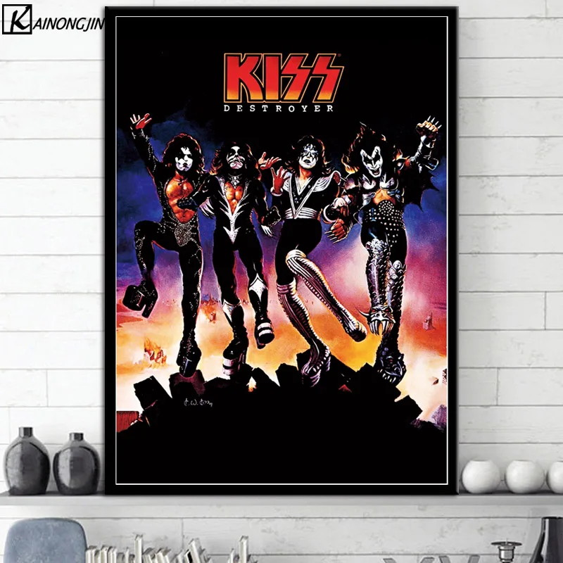 Постер Kiss Band плакаты и принты холст настенная живопись картина для гостиной