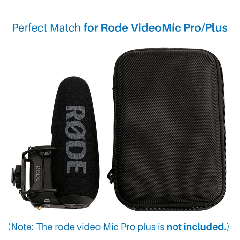 Microphone Hard Travel Case Protecting Bag for Rode Video Mic Pro Plus On-Camera Microphone Microphone Storage Case 