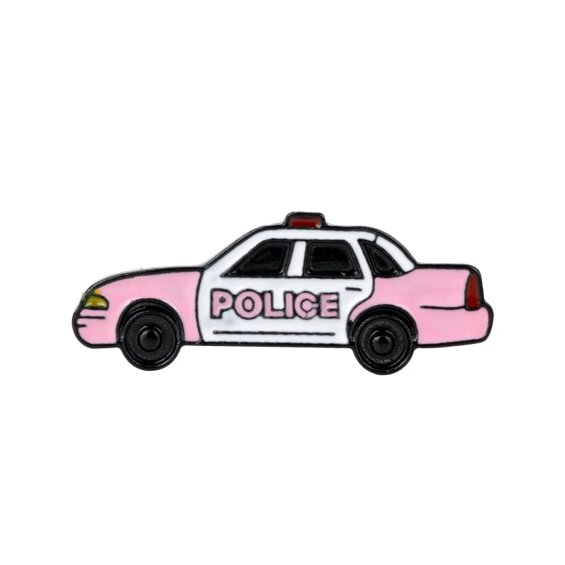 Cartoon Pink Policeman Cop Sheriff Car Pins Fashion Enamel Brooch Lapel Badges Brooches For Men Women Gifts For Police Family Brooches Aliexpress