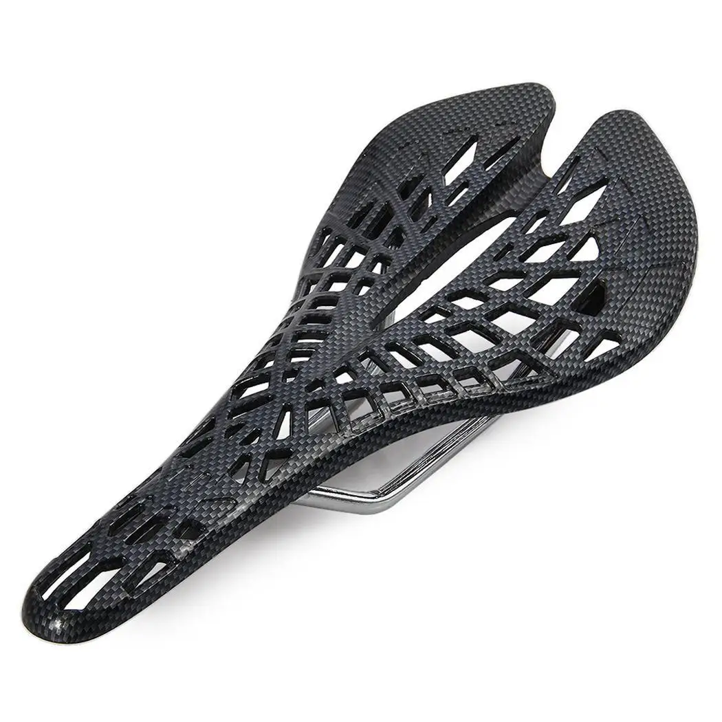 Unisex Hollow Mountain Bicycle Saddle Seat Out Dark Gray Parts | Спорт и развлечения