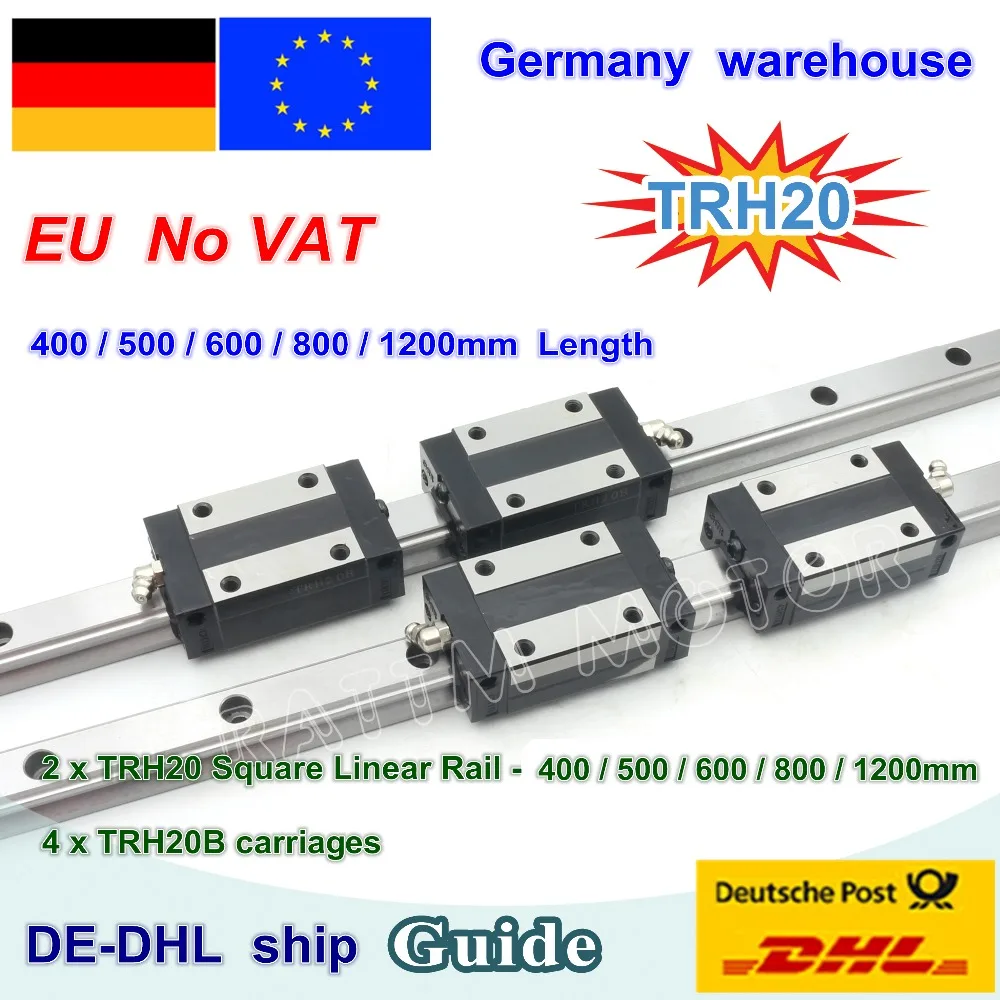 CNCCANEN Linear Rail 2Pcs 1500mm Linear Guideway Rail 4Pcs Square Type Carriage Bearing Blocks 15mm Linear Slide Rail Support for CNC Automated Machines and Equipments