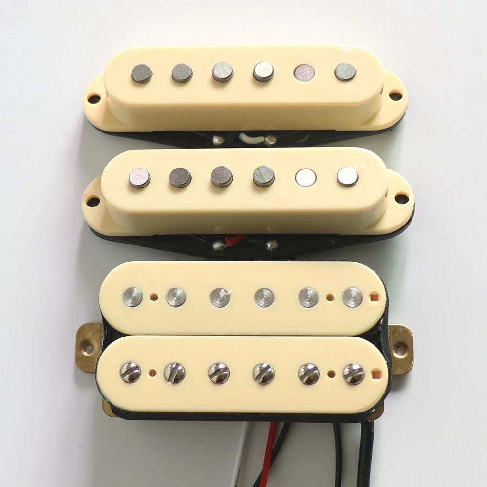 

Free Shipping electric pickup Black/ Ivory/ White SSH Alnico 5 guitar pickup