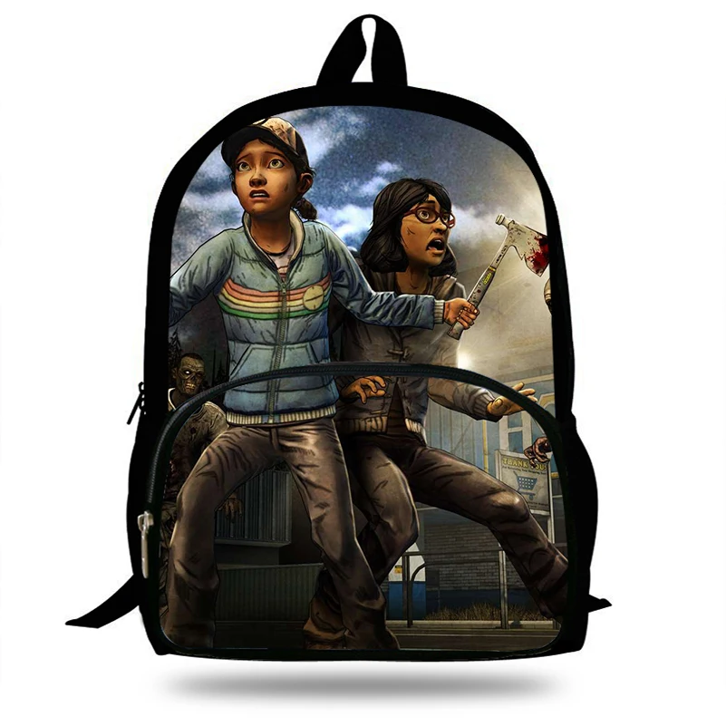 16 дюймовый Mochila с изображениями из сериала Ходячие мертвецы игра на утином пуху
