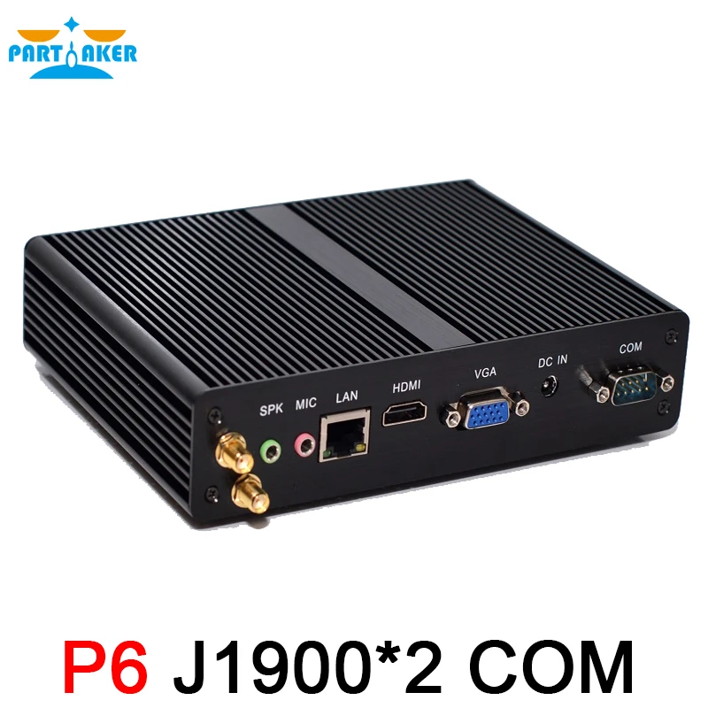  Partaker Intel Celeron j1900 mini pc quad core fanless pc with VGA HDMI support windows Linux Ubunt