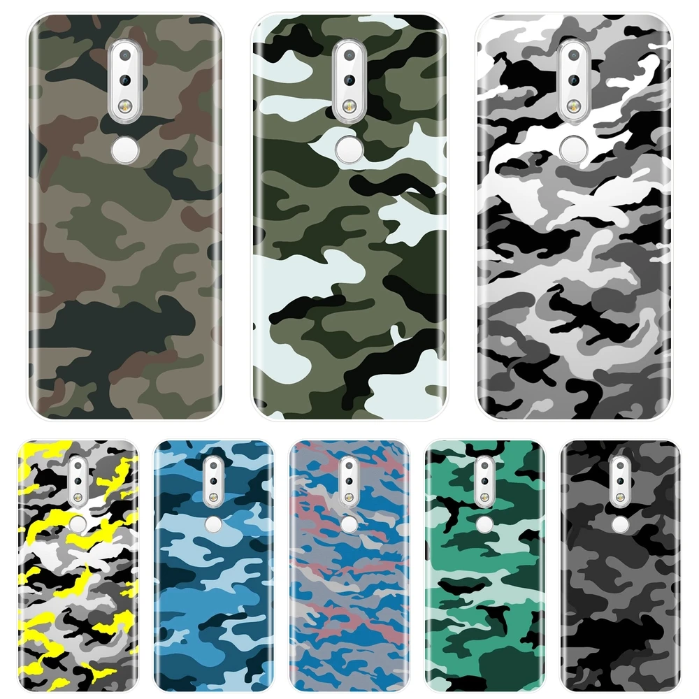 

Phone Case For Nokia 2.1 3.1 5.1 6.1 7.1 Plus Camouflage Military Camo Soft Silicone Back Cover For Nokia 2.1 3.1 5.1 6.1 7.1