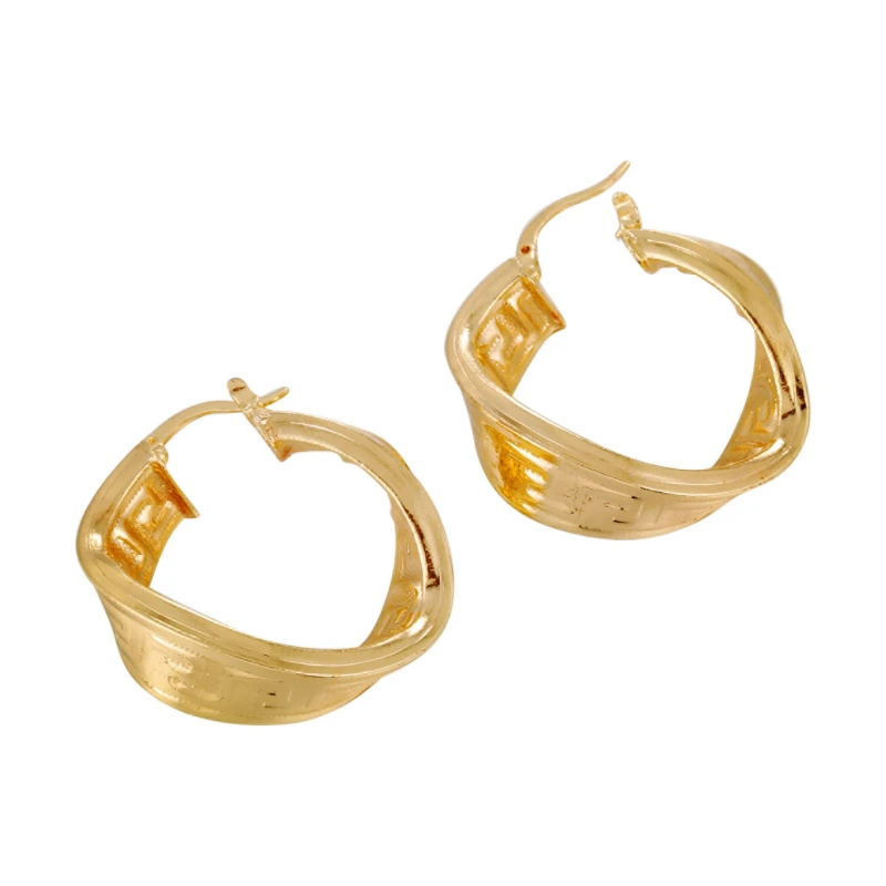 Необычные изысканные серьги-кольца золотого цвета zk50, модные ювелирные изделия, массивные серьги для женщин Brincos, 27*30 мм