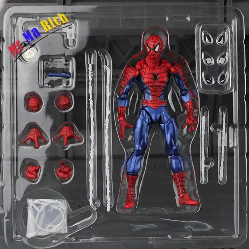 Figma X man Serie Spiderman Figura N ° 001 Revoltech Deadpool Con Staffa No. 002 Spider Man фигурка|spider action figure|action figurefigura