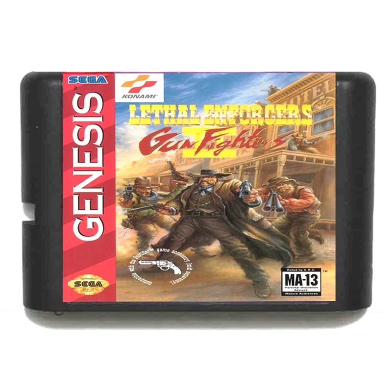 

Lethal Enforcers Gun Fighters for 16 bit Sega MD Game Card for Mega Drive for Genesis US PAL Version Video Game Console