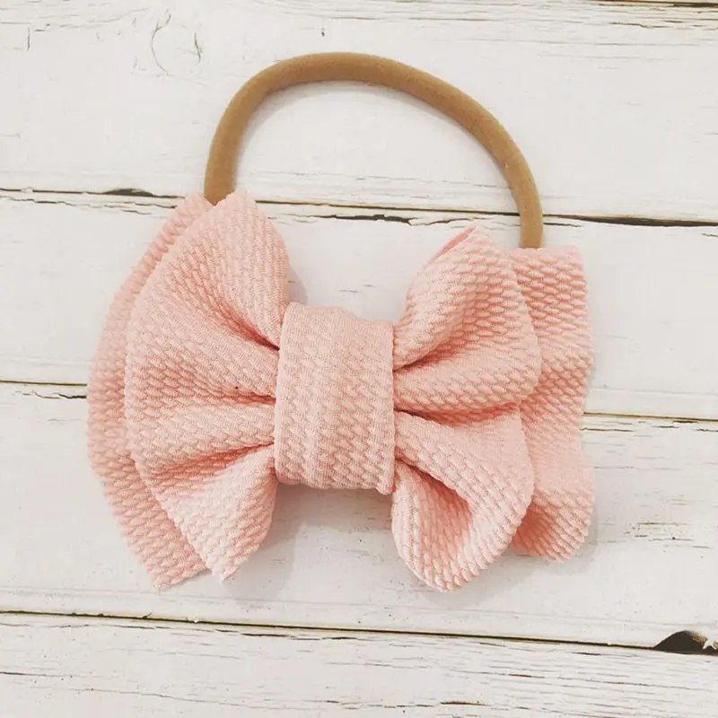 

Premium New 1PC Big Bow Headband Girls Nylon Bowknot Headbands Large Bow Hair Turban Infant Head Band Bebes Infant Headwrap