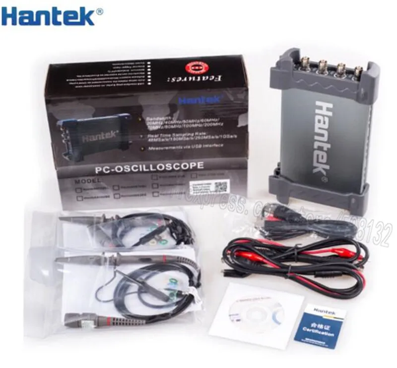 Hantek 6074BC 4 канала 1GSa/s 70 МГц полоса пропускания Hantek USB для ПК цифровой запоминающий осциллограф