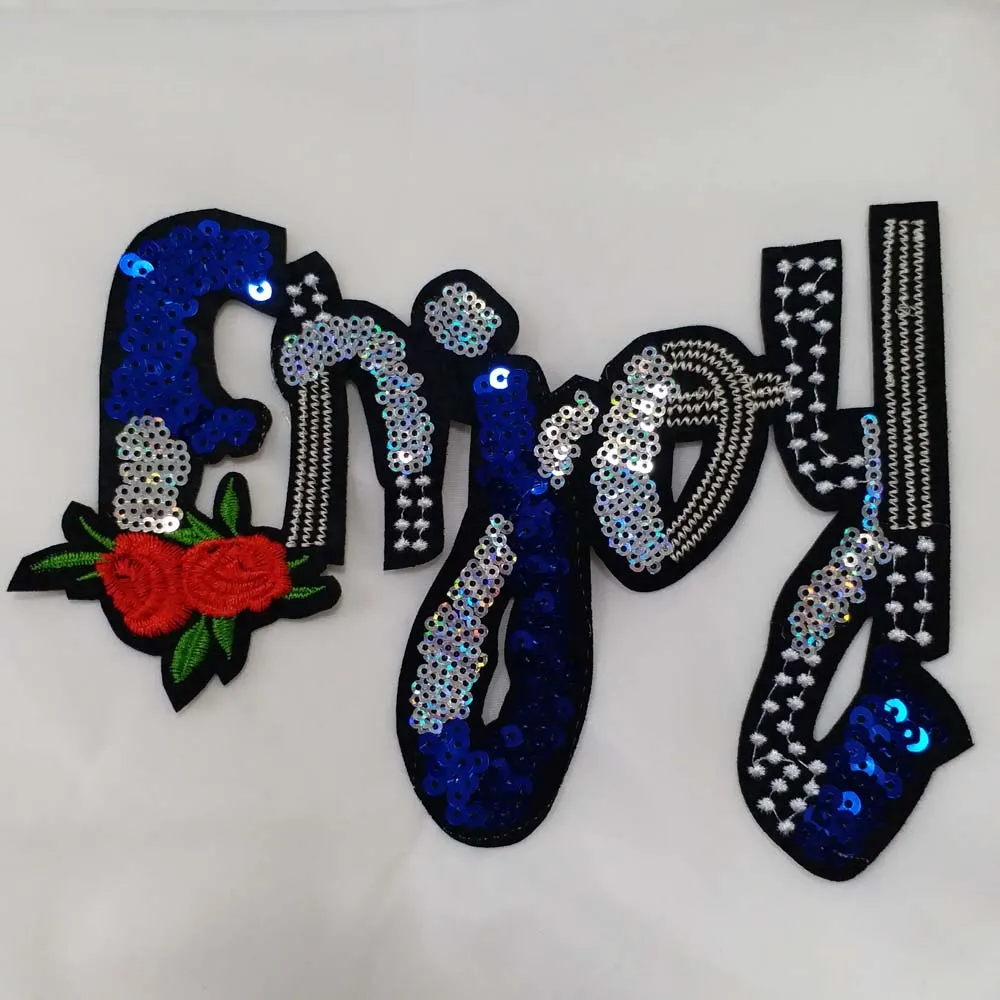 1 шт. нашивки с блестками и надписями для одежды|sequin patches|patches for clothingsequins patches clothing |