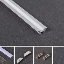 2 м/шт. 40 м/лот Встраиваемая линейная светодиодная подсветка прогулочный свет 2 м/шт. Alu профиль светодиодный канал алюминиевый профиль