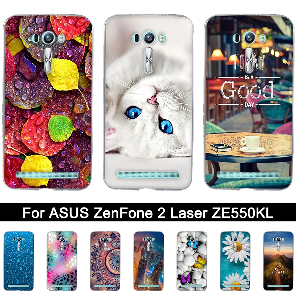 

Case for ASUS ZenFone 2 Laser ZE550KL 5.5 inch Soft Silicone Print Back Phone Cover for Asus Zenfone 2 ZE550KL TPU Paint Shells