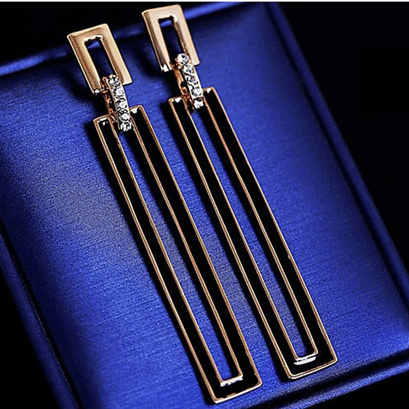 

Geometric Tassel Earring Korea Long Exaggerated Temperament And South Korea Version Of The Fashion Ms. Big Earrings Jewelry