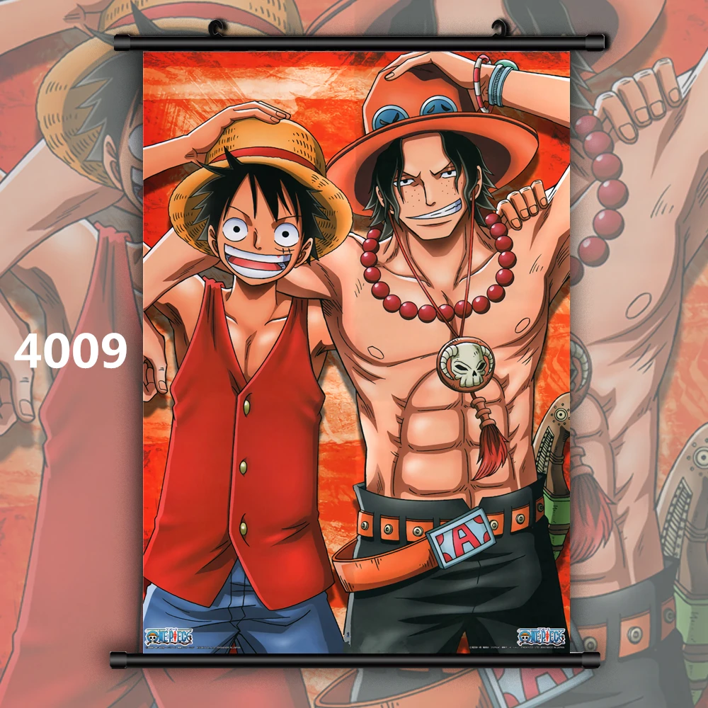 One piece Portgas D Ace Луффи Аниме Манга настенный плакат свиток - Цвет: 4009